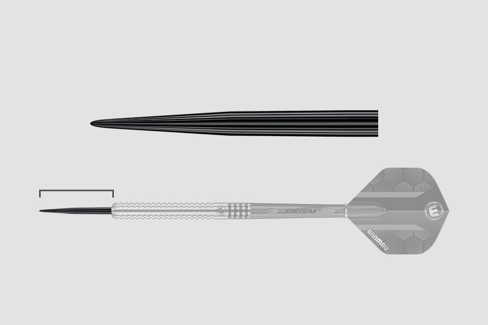 Illustration of a dart and a dart point.